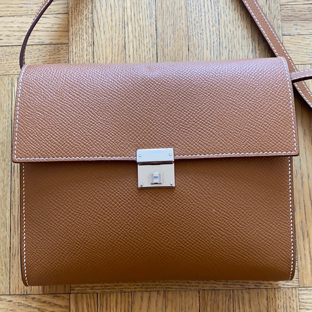 Hermes Clic 16 wallet crossbody gold+silver